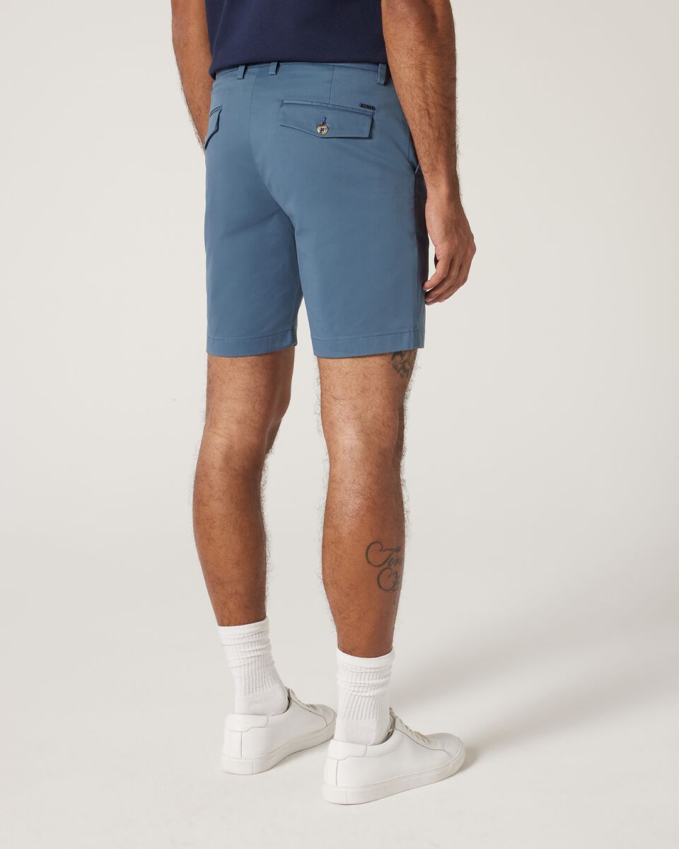 Slim Stretch Cotton Stretch Chino Short, Chalk Blue, hi-res
